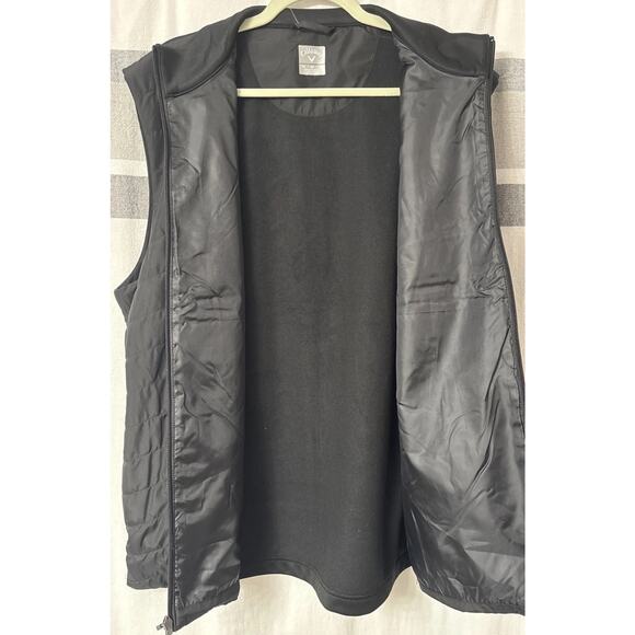 NWT Callaway Quilted Golf Vest Black Mens XL Extra Large UPF 50 Full Zip - Picture 3 of 11